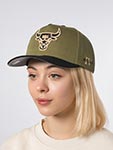 Бейсболка MITCHELL NESS арт. HP13207-CBUOLBK Chicago Bulls NBA (оливковый / черный)